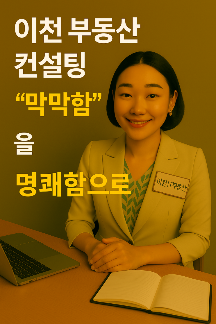  이천 부동산 컨설팅, "막막함"을 "명쾌함"으로! 이천IT부동산의 전문 솔루션 