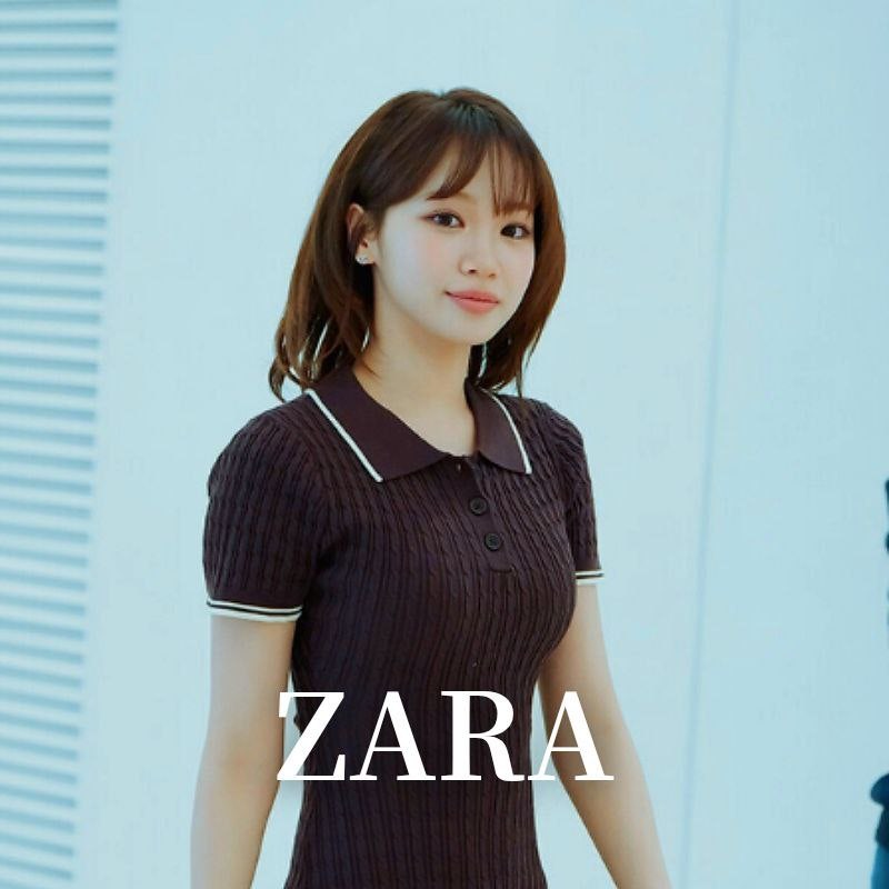 LE SSERAFIM 金采源的ZARA麻花針織迷你洋裝：日常穿搭也適合的高CP值單品
