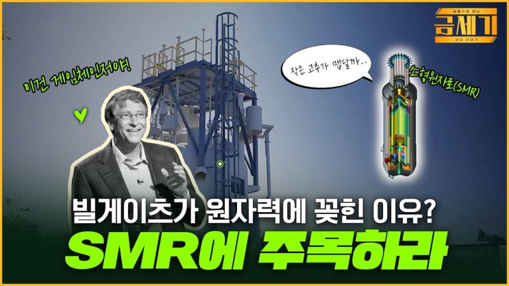 <b>빌게이츠</b>가 홀딱 반한 꿈의 에너지 '<b>SMR</b>(소형 원전)'? 전 세계가... 