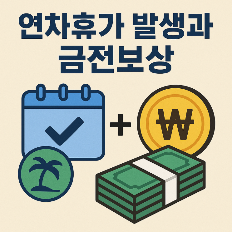 (법정휴가) 연차휴가는 언제부터 발생하며, 사용하지 않으면 수당으로 받을 수 있나요?
