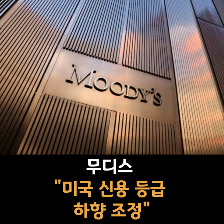  무디스 "미국 신용 등급 하향 조정"