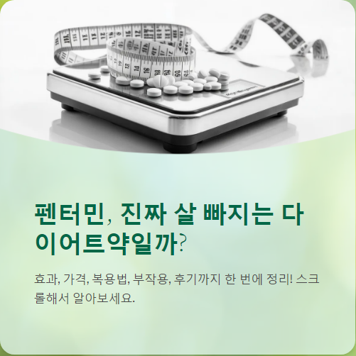  펜터민 효과, 가격, 복용법, 부작용, 후기 까지 총정리!