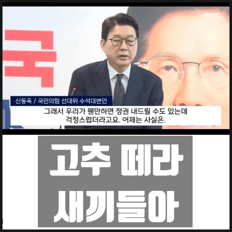 국민의힘 신동욱 우리가 웬만하면 정권 내드릴 수도 있는데 국민의힘 신동욱 우리가 웬만하면 정권 내드릴 수도 있는데