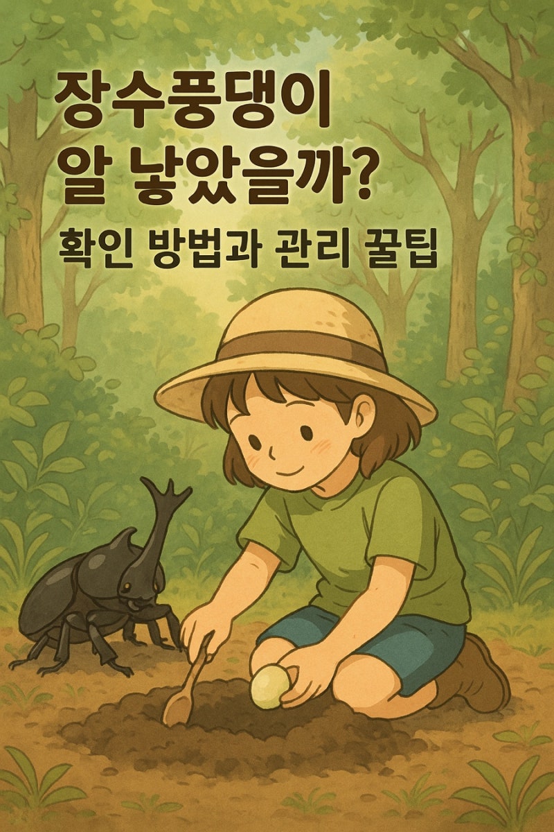 장수풍뎅이 알 낳았을까? 확인 방법과 관리 꿀팁 총정리!