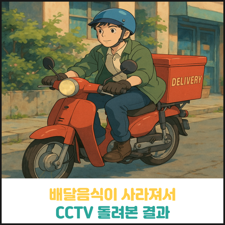 배달음식이 사라져서 CCTV를 돌려본 결과 배달음식이 사라져서 CCTV를 돌려본 결과