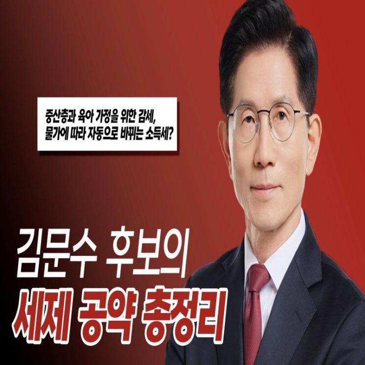[대선 특집] 김문수 후보 세금 공약, 세무사가 총 정리 해드립니다.