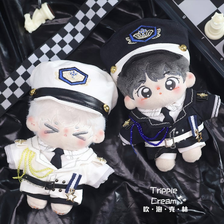  10cm 흑백 제복 세트 인형옷 아이돌인형옷