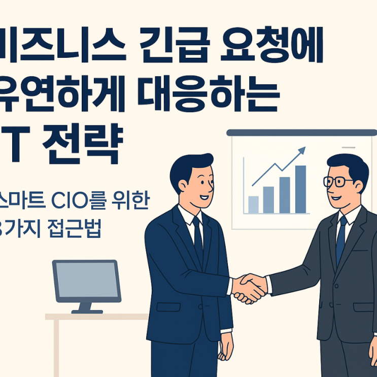  비즈니스(사업적) 긴급 요청에 유연하게 대응하는 IT 부서 전략 - 스마트 CIO/CTO를 위한 3가지 접근법