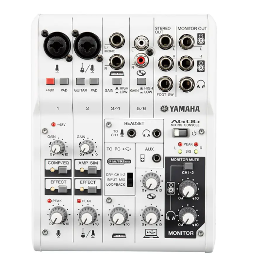 야마하 AG06 & AG03아날로그 믹서 및 USB 오디오 인터페이스, Yamaha AG06 & AG03Analogue Mixers & USB Audio I....