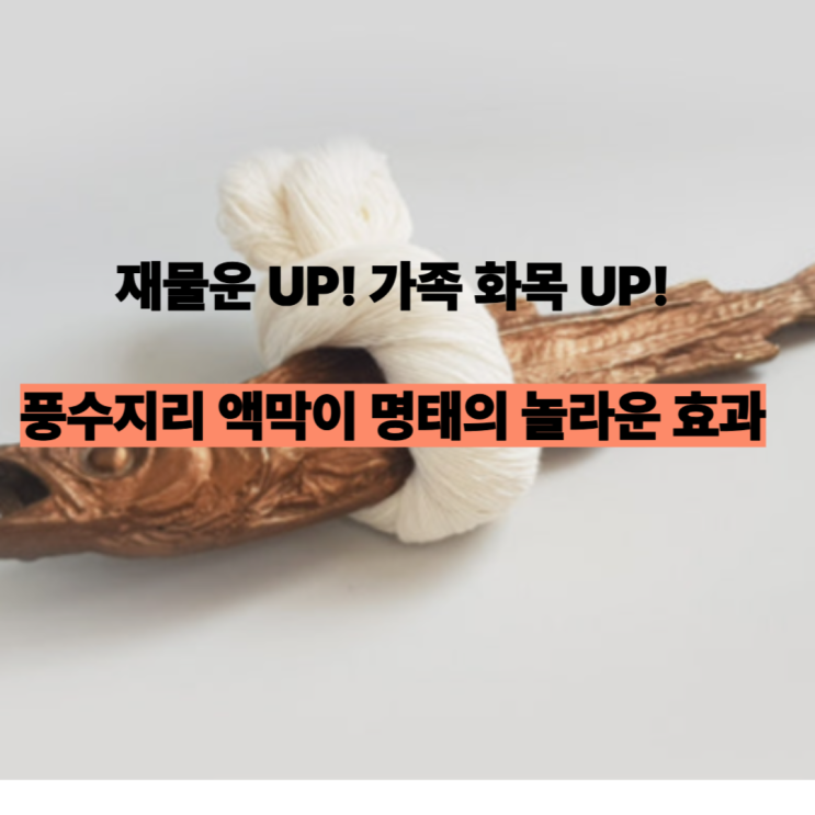  재물운 UP! 가족 화목 UP! 풍수지리 액막이 명태의 놀라운 효과