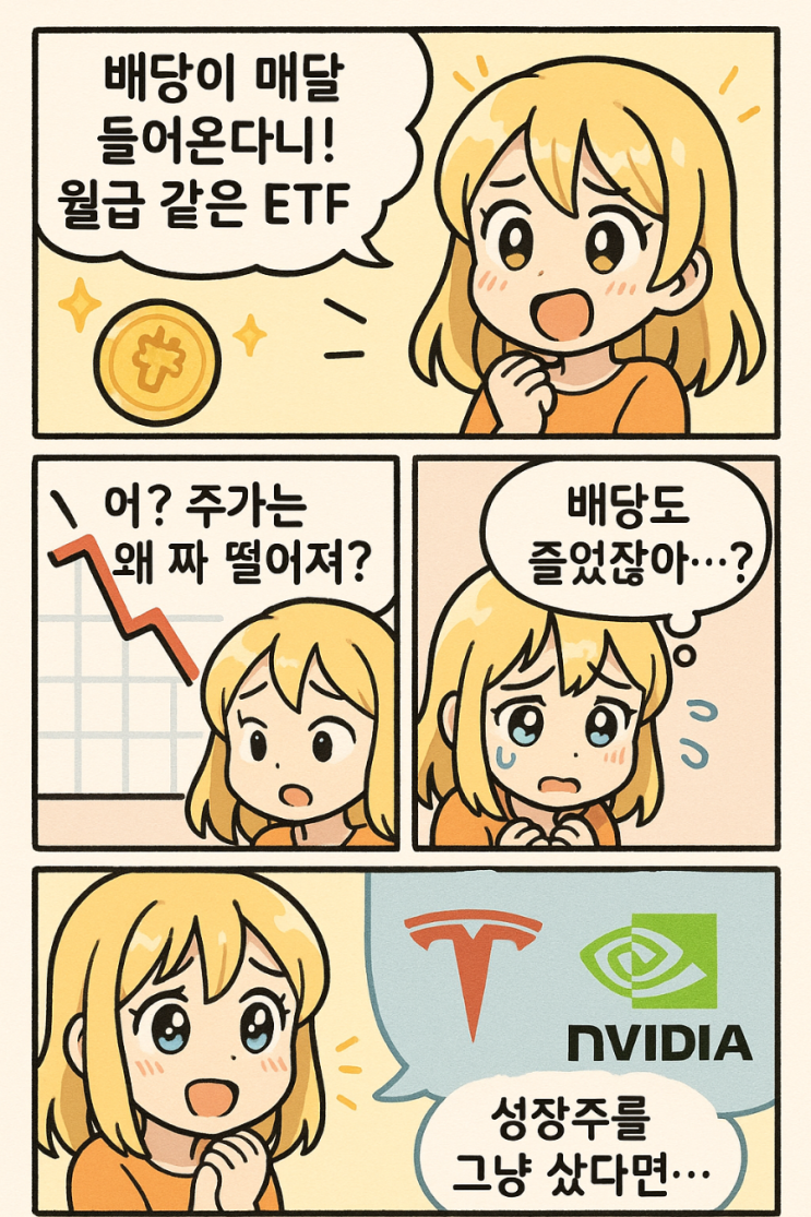  월배당 초고배당 커버드콜 ETF MSTY TSLY NVDY CONY분배금투자 전 알아둘 위험과 대안