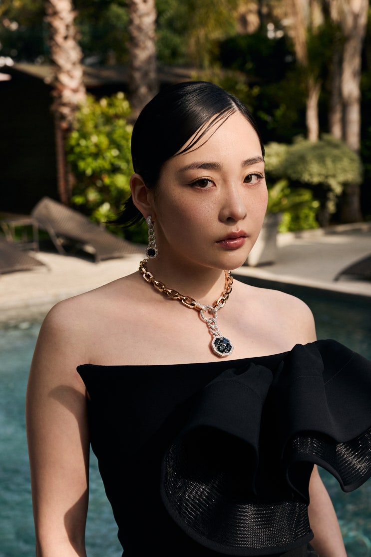 김민하 칸 영화제 패션, 파인 주얼리 브랜드 포멜라토 목걸이, 귀걸이, 케어링 우먼 인 모션 독보적이다