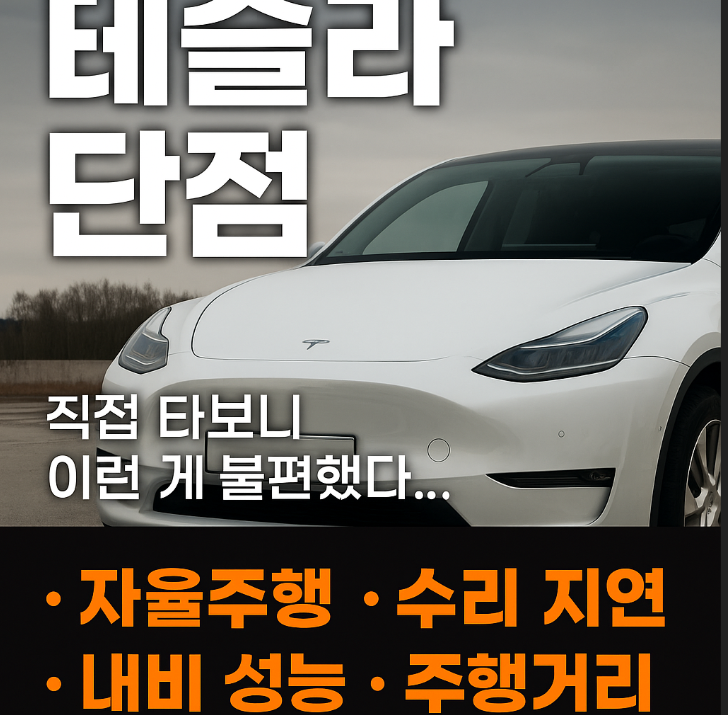  테슬라 단점, 직접 타보니 알게 된 현실. 화려한 겉모습 뒤에 있는 불편함들