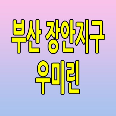  부산 장안지구 우미린 아파트 기장군 신축 분양가 모델하우스 계약조건