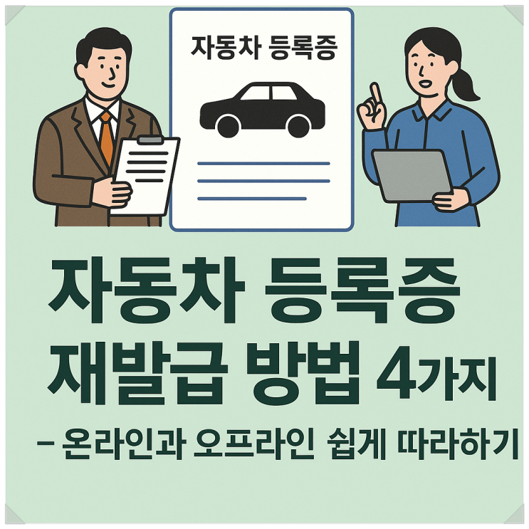  자동차 등록증 재발급 4가지 확인 방법