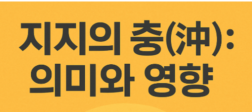  지지충(地支沖) 완벽 분석: 자오충부터 사해충까지 의미와 영향