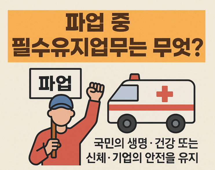 (노사관계) 파업 중에도 유지되어야 하는 업무는 무엇일까?