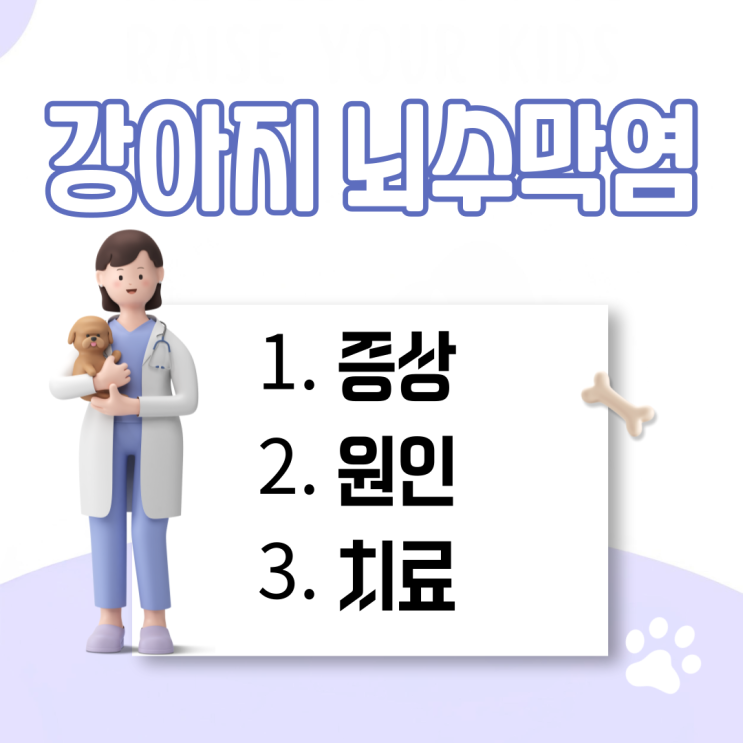  강아지 뇌수막염 증상 및 원인과 치료