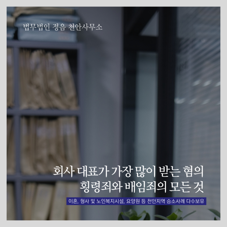  회사 대표가 가장 많이 받는 혐의 횡령죄와 배임죄의 모든 것