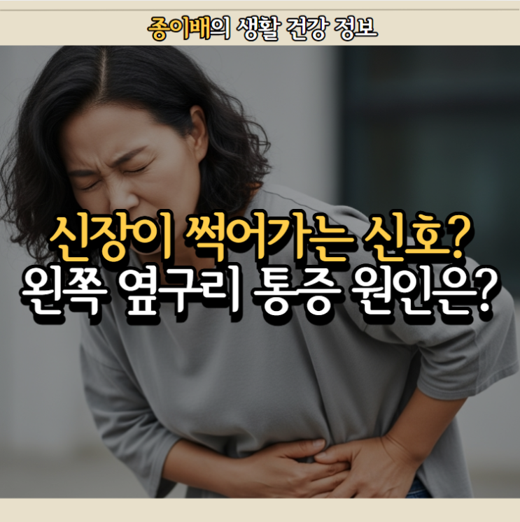  신장이 썩어가는 신호? 왼쪽 옆구리 통증 원인 이유는 뭘까?