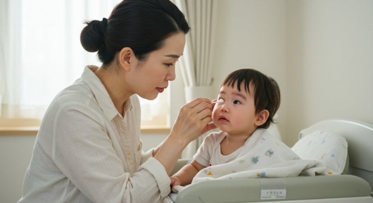  아기 아데노바이러스 증상 대처법 - 눈꼽·콧물·기침·고열
