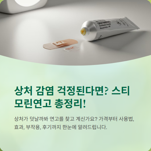  스티모린연고 가격, 사용법, 효과 부작용, 후기까지!항생제 연고!