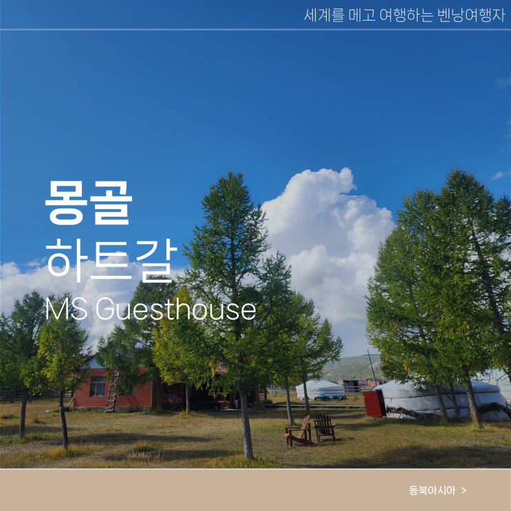  몽골 자유여행 하트갈 게르 숙소 MS게스트하우스 추천