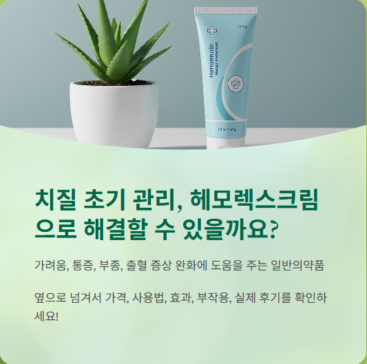  헤모렉스크림 가격,사용법,효과,부작용 후기까지! 치질 초기 관리에 효과 있을까?