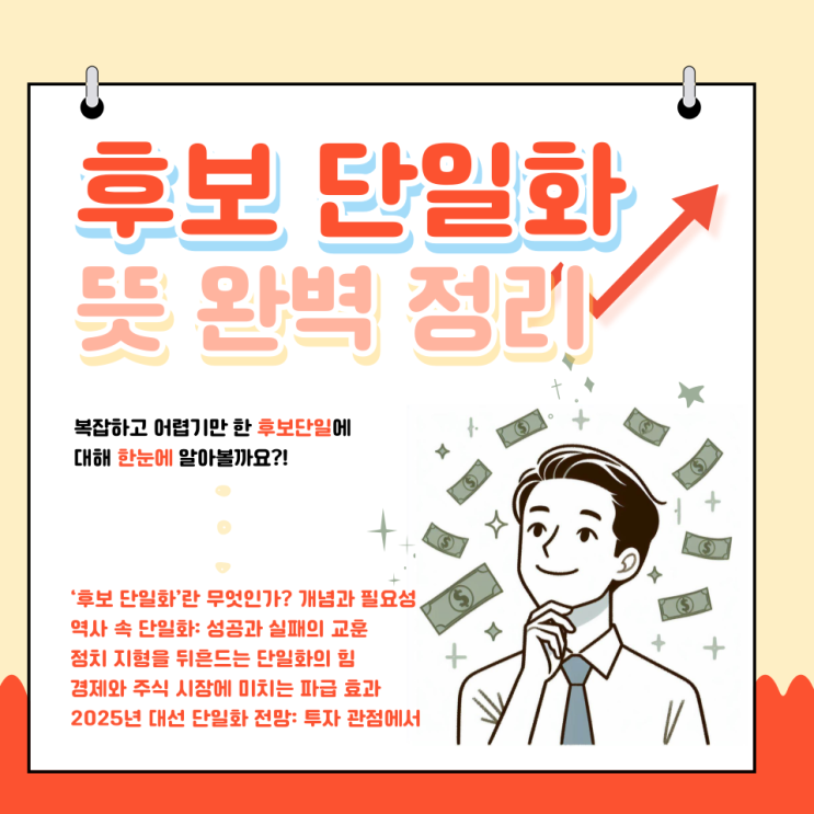 2025년 21대 대선 후보 단일화 뜻: 정치와 경제를 뒤흔드는 결정적 변수