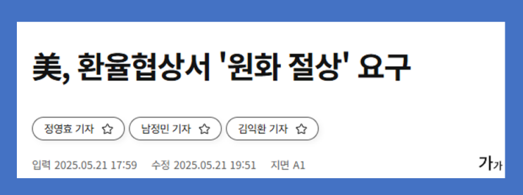 원화 절상을 요구하는 미국과 <b>이스라엘</b>의 <b>이란 핵시설 타격</b> 준비
