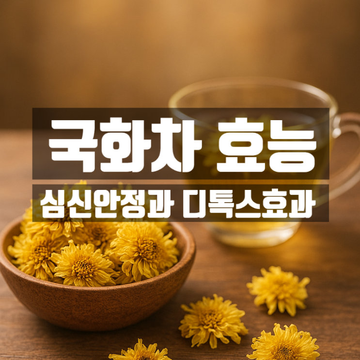  국화차 효능 성분 부작용 총정리 - 캐모마일차와 다른 심신안정 해독 허브차
