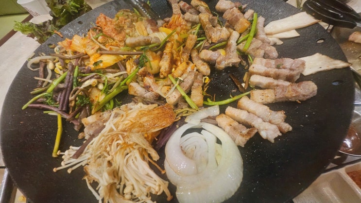  오복솥뚜껑 연수구청점, 동춘동냉삼맛집에서 삼겹살을 맛보다