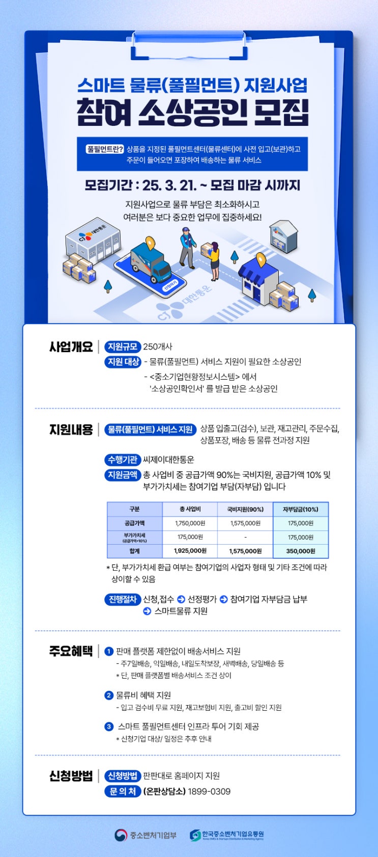  2025 소상공인 스마트물류 지원사업 지원자격 및 신청방법