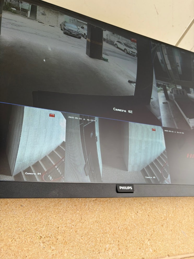  익산 원룸 CCTV 설치 – 500만 화소 보안 시스템과 출입 모니터까지