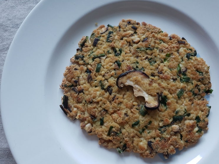  생콩가루 표고버섯 두부 전