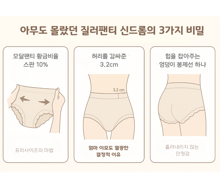  [5편] 입고도 몰랐던, 질러팬티 디테일의 3가지 비밀