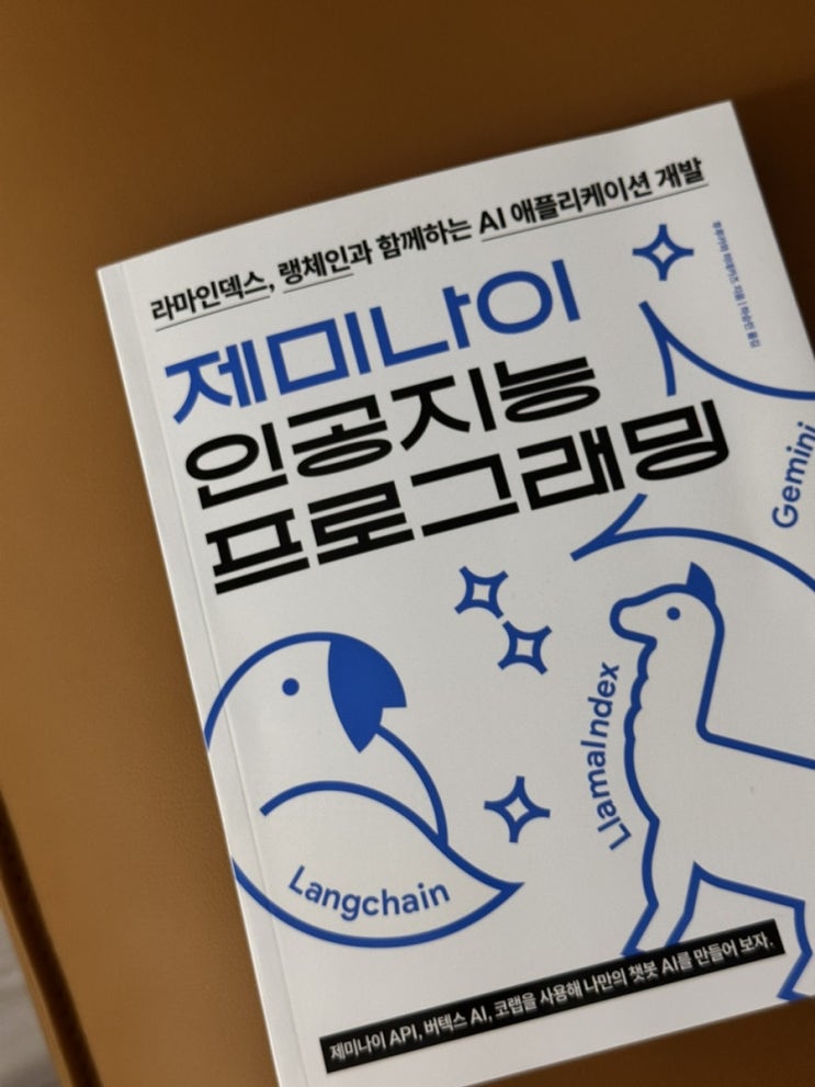  멀티모달 시대, 구글 GEMINI 제미나이로 챗봇을? 실습 가능한 AI 프로그래밍 책 리뷰 / 제미나이로 시작하는 실전형 멀티모달 AI 프로그래밍