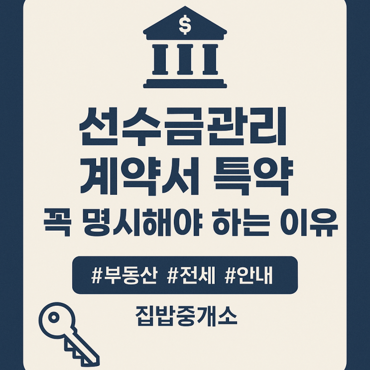   집 팔 때 ‘선수관리비 예치금’ 정산 안 하면 손해! 꼭 받아야 할 돈 정리