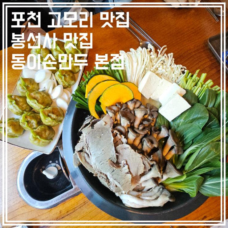  포천 고모리 맛집 동이손만두 밀키트 주차정보