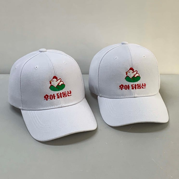  우아닭동산 로고 자수 모자 완성!