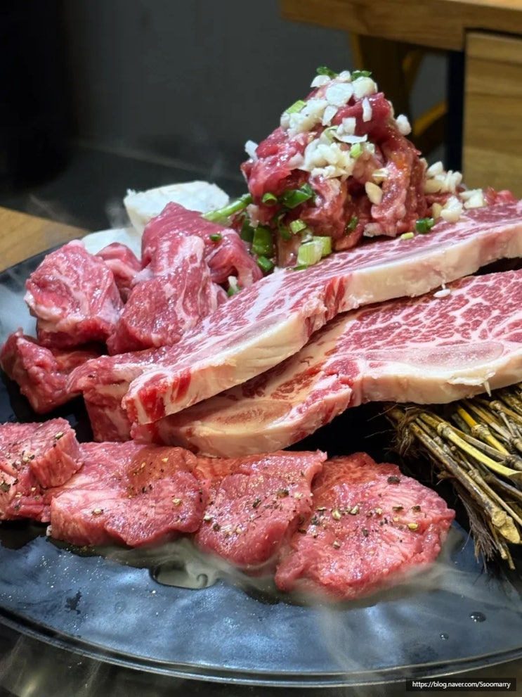  선릉역 소고기 맛집 우노 갈비모둠 신선한 우설 LA갈비