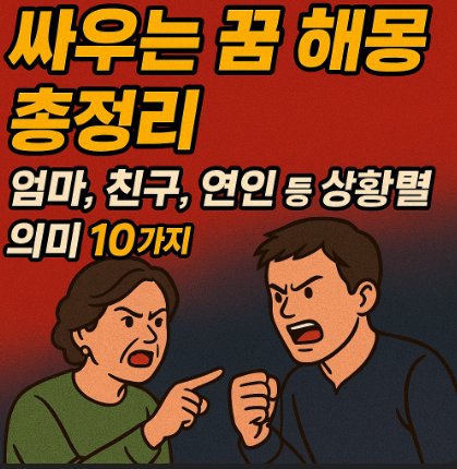 계속 싸우는 꿈… 이건 그냥 신호야. 싸우는 꿈 해몽 엄마, 친구, 연인 등 상황별 의미 10가지
