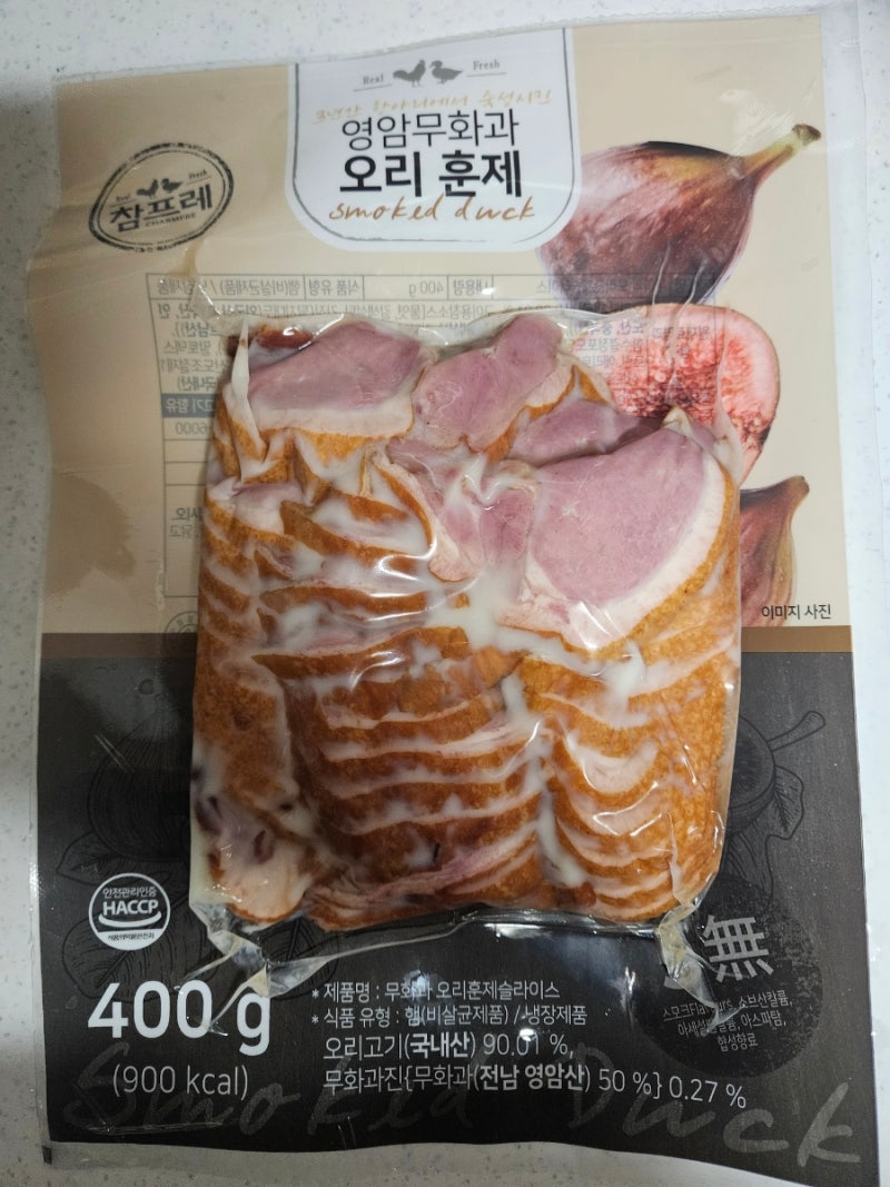 참프레 영암무화과 오리훈제 야채랑 구워먹어요