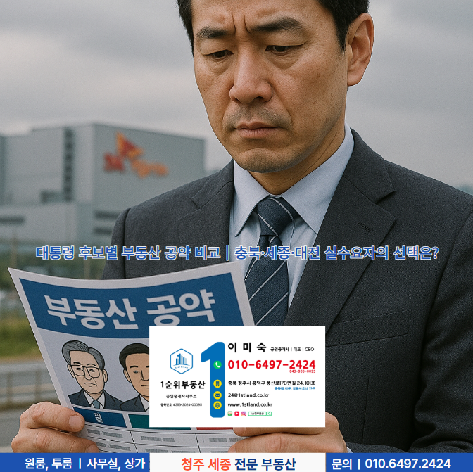  대통령 후보별 부동산 공약 비교｜충북·세종·대전 실수요자의 선택은?
