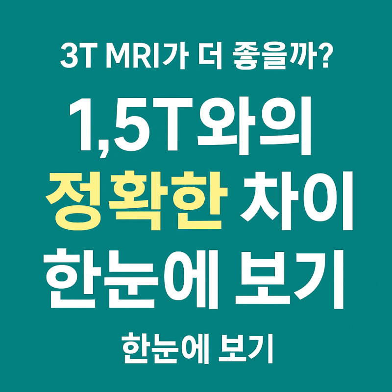 3T MRI가 더 좋을까? 1.5T와의 정확한 차이 한눈에 보기