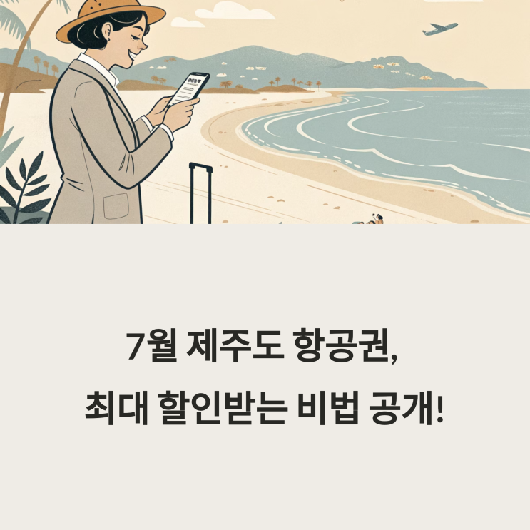  7월 제주도 항공권, 아직도 비싸게? 특가 잡는 꿀팁 6가지 (2025년 최신!)