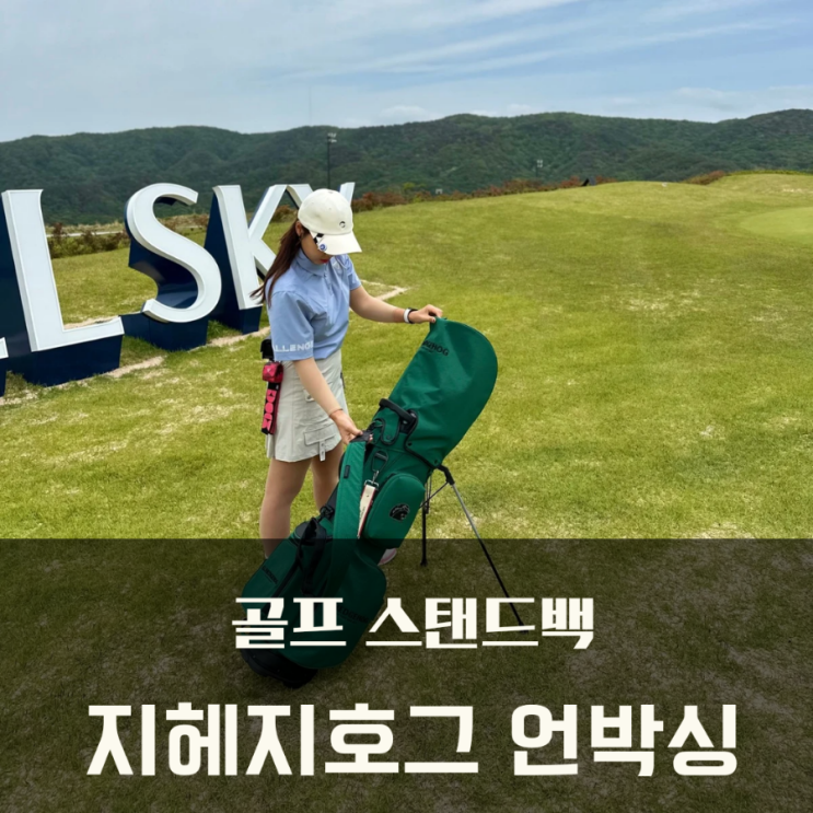  골프 스탠드백 지헤지호그 GALE 그린 스탠드백 컬러, 디테일에 반한 언박싱 후기