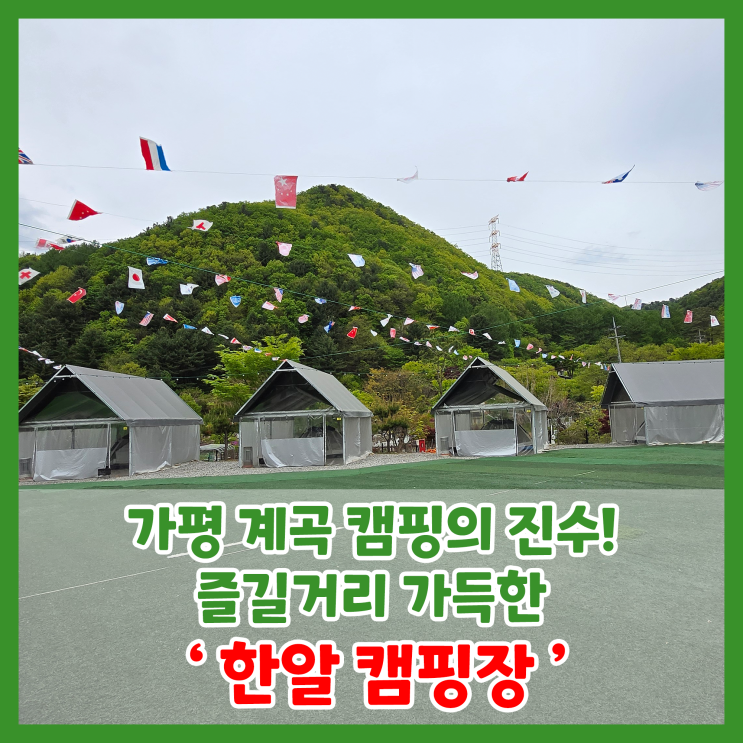  가평 계곡 캠핑의 진수! 즐길거리 가득한 타프존 캠핑장 ‘한알캠핑장’ 최애캠핑장