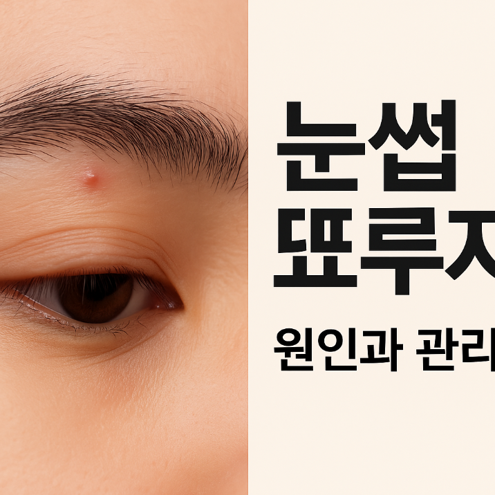  눈썹 뾰루지, 왜 생기고 어떻게 관리할까?