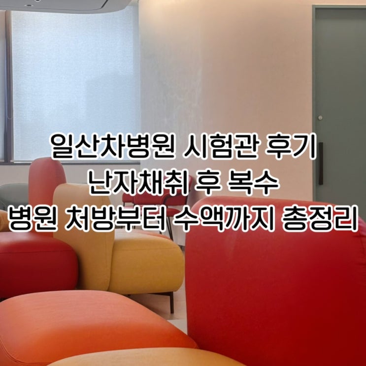  일산차병원 시험관 1차｜난자채취 후 복수 증상, 수액 맞으러 다녀온 솔직 후기